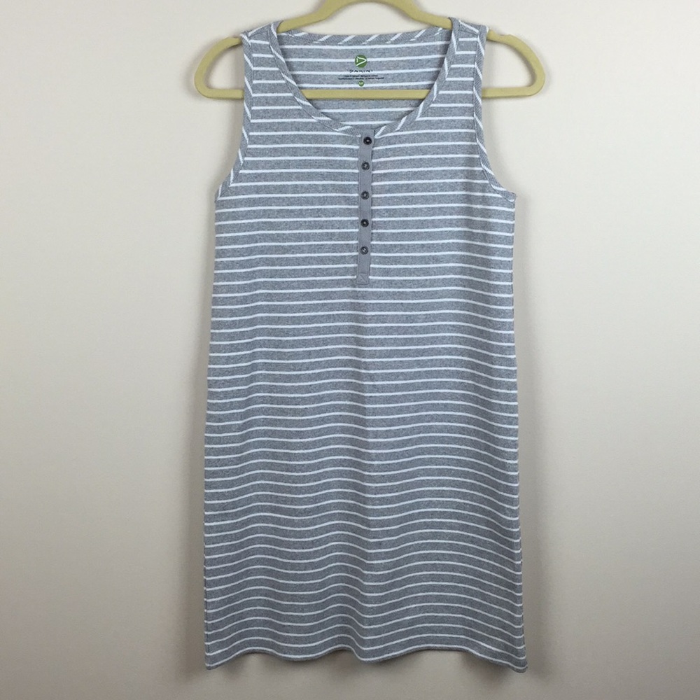 Dakini - Striped Sleeveless Cotton Blend Dress